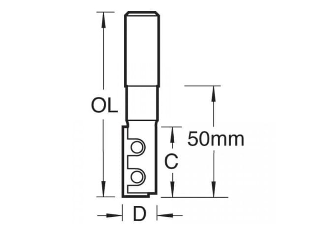 TRERT11M12TC RT/11M x 1/2 TC Straight Blade Rota-Tip 12.7 x 89mm