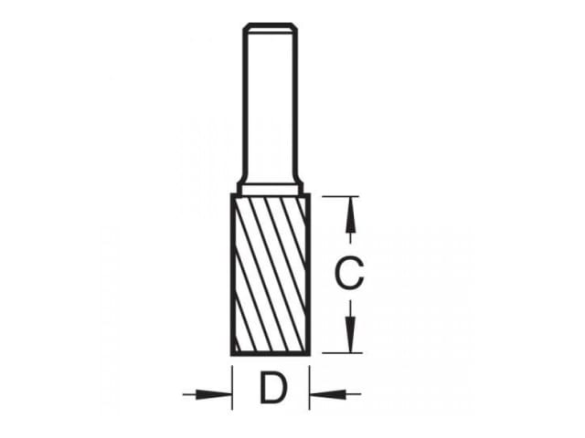 TRES49214TC S49/2 x 1/4 STC Solid Carbide Cylinder Burr 10 x 20mm