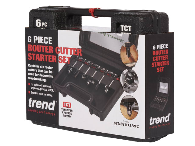 TRESET6PC12 1/2in Router Cutter Set, 6 Piece