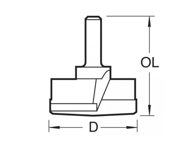 TRET4213514T T421/35 x 1/4 TCT Hinge Sinking Bit 35mm Diameter