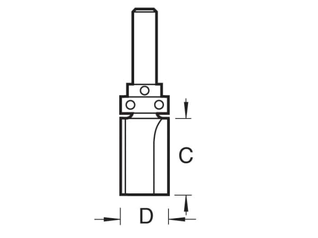 TRETR2914TC TR29 x 1/4 TCT Shank Mounted Bearing Guided Profiler 12.7 x 25.4mm