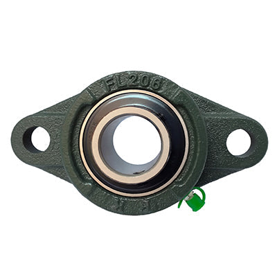 UCFL204-HT (SFT20) - 20mm Bore 2 Bolt Oval Flanged Cast Iron Self Lube Housed Bearing & Hi Temp Insert