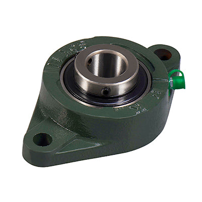 UCFLX08-24 (MSFT1.1/2") - 1.1/2" Bore 2 Bolt Oval Flanged Cast Iron Self Lube Housed Bearing & Insert