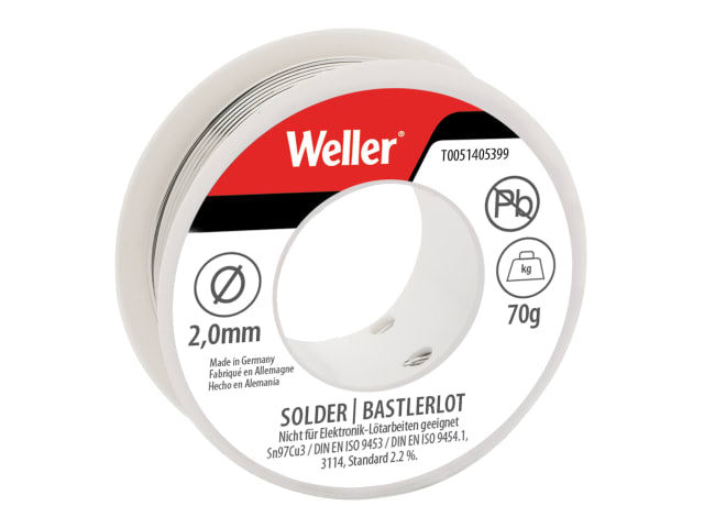 WEL51405399 Electronic Lead-Free Solder Sn97Cu3, 2mm 70g