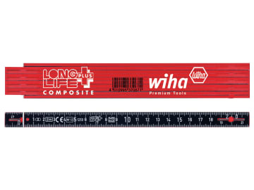WHA37067 LongLife Plus Composite Folding Ruler 2m