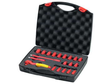 WHA43025 Insulated 1/4in Ratchet Wrench Set, 21 Piece (inc. Case)