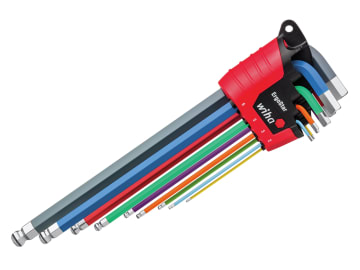 WHA43850 ErgoStar MagicRing® Colour Hex Ball End L-key Set, 9 Piece