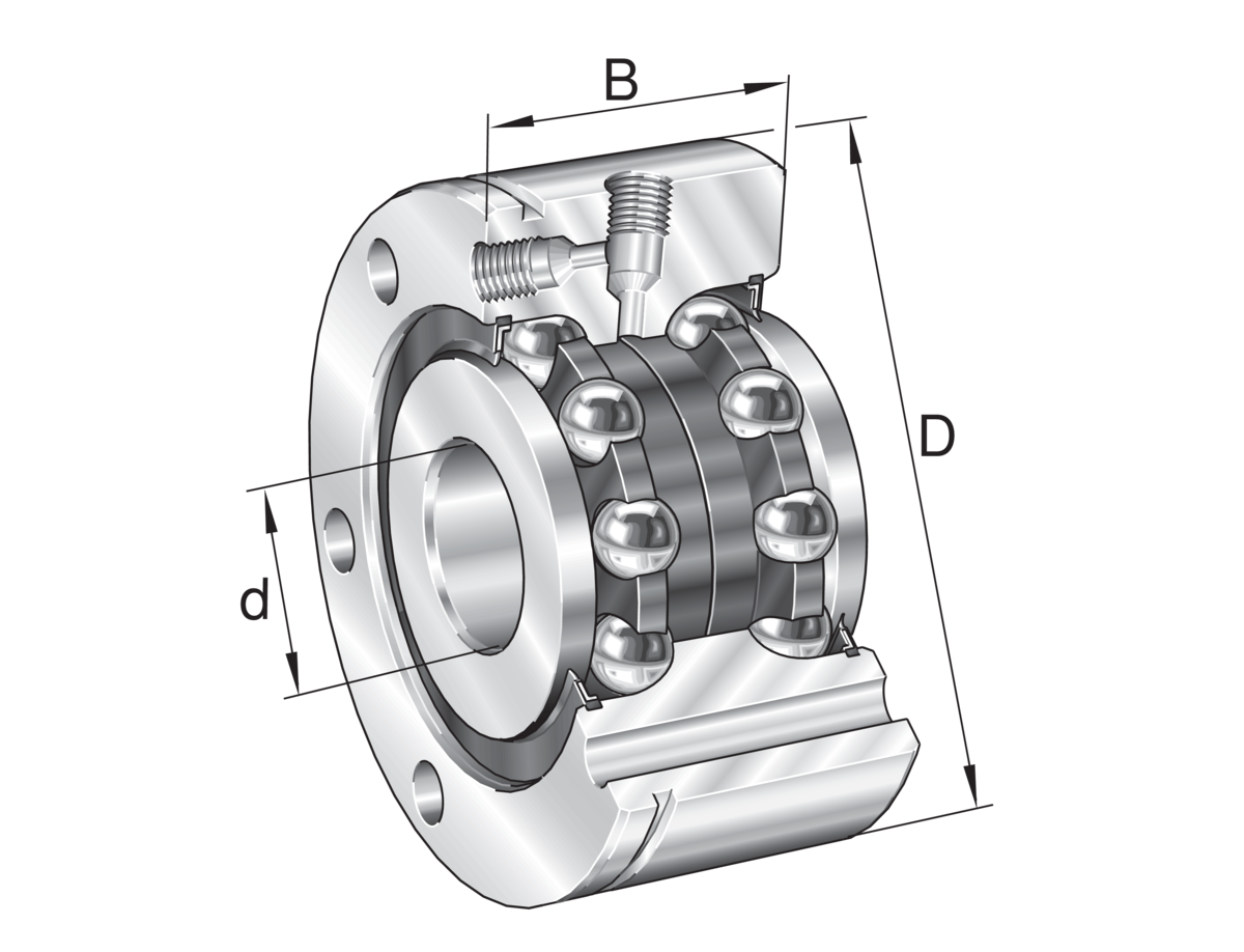 ZKLF80165-2Z-XL INA (Schaeffler) 80x165x45mm Axial Angular Contact Ball Bearing