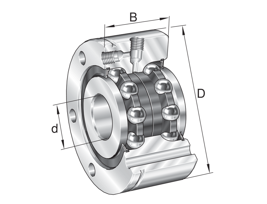 ZKLF60145-2Z-XL INA (Schaeffler) 60x145x45mm Axial Angular Contact Ball Bearing