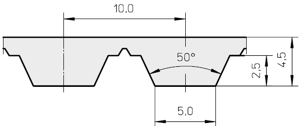 AT10-730-32 - 32AT10/730 Megadyne Megapower PU-Zahnriemen