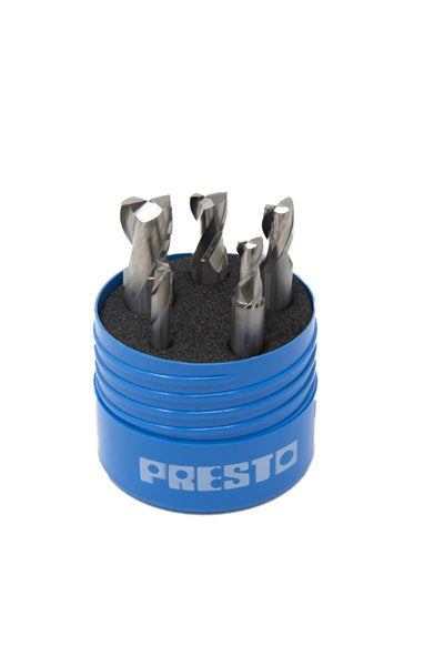 Presto 30191 6mm, 8mm, 10mm, 12mm & 16mm HSS Screw Shank Bright Slot Drill Set Packed in 1's