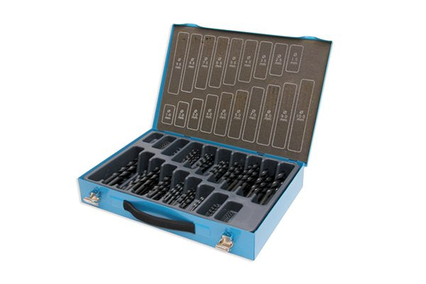 Presto 09522 1mm - 10mm x 1.0mm Increments (170 Drills) (Qty 10 each size upto 8mm, then 5 each size) HSS DIN338 118 Degree Split Point Steam Temper ELITE Jobber Drill Packed in 1's