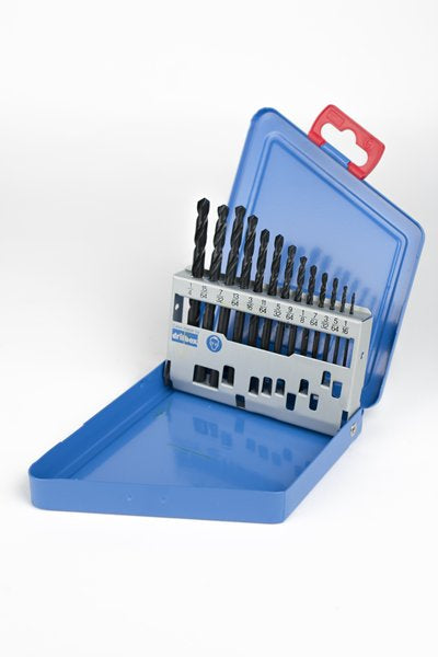 Presto 09500 1/16"-1/4" x 1/64 HSS DIN338 118 Degree Point Steam Temper Jobber Drill Set Packed in 1's