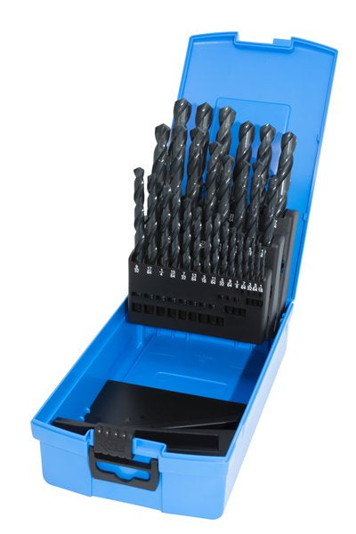 Presto 09500 1/16"-1/2" x 1/64 HSS DIN338 118 Degree Point Steam Temper Jobber Drill Set Packed in 1's