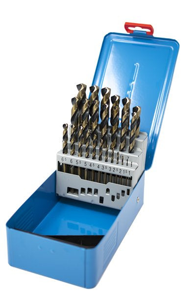 Presto 09503 1mm - 13mm x 1.0mm Increments (25 Drills) HSS DIN338 135 Degree Split Point Straw / Steam Tri-Quad Jobber Drill Set Packed in 1's