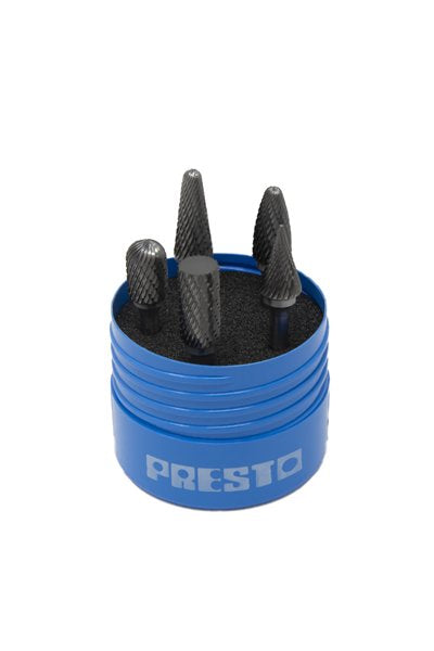 Presto 27600 5 Piece 1/2" Express Cut Shapes A,C,F,L,M Carbide Bright Burr Set Packed in 1's