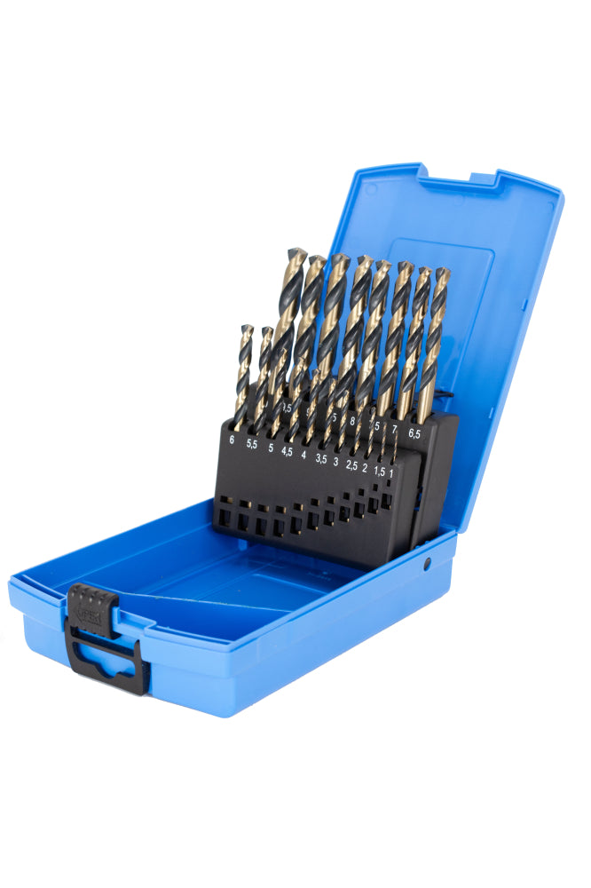 Presto 09503 1mm-10mm x 0.5 HSS DIN338 135 Degree Split Point Straw / Steam Tri-Quad Jobber Drill Set Packed in 1's