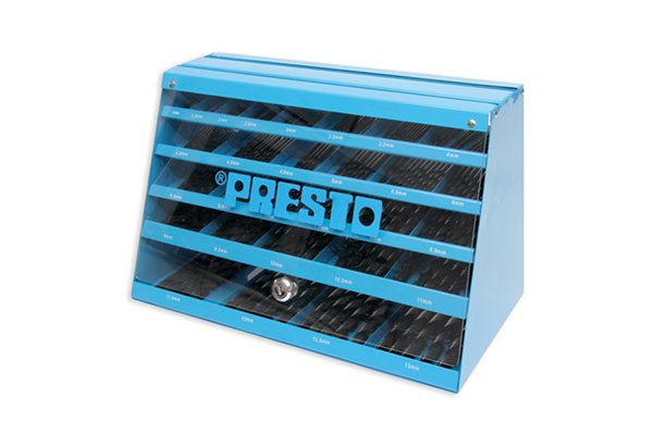 Presto 09540 1mm-13mm x 0.5 + Tapping HSS DIN338 118 Degree Point Steam Temper Jobber Drill Loaded Dispenser Packed in 1's