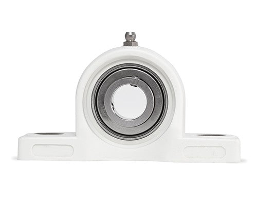 T-UCP203 SUCPPL203 17mm Thermoplastic Plummer / Pillow Block Bearing with Stainless Steel Insert - White