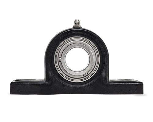 T-UCP202 SUCPPL202 15mm Thermoplastic Plummer / Pillow Block Bearing with Stainless Steel Insert - Black