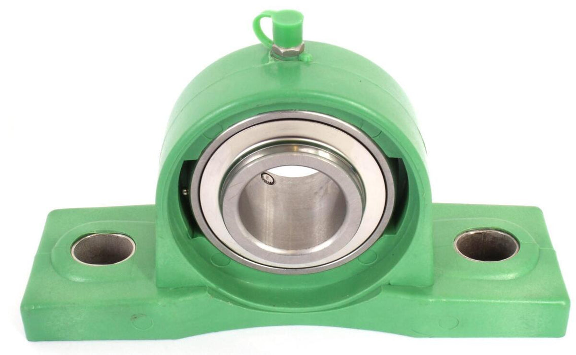 T-UCP201 SUCPPL201 12mm Thermoplastic Plummer / Pillow Block Bearing with Stainless Steel Insert - Green