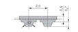 T2.5-380-10 T2.5 Polyurethane Timing Belt - 380mm Long x 10mm Wide
