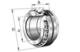 234411MSP-55x90x44mm-FAG-Super-Precision-Double-Axial-Angular-Contact-Spindle-Bearing
