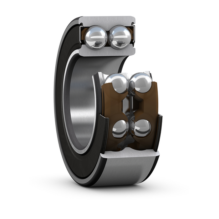 3200A-2RS1TN9 106x140x25mm SKF Rubber Sealed Sealed Double Row Angular Contact Bearing Polyam