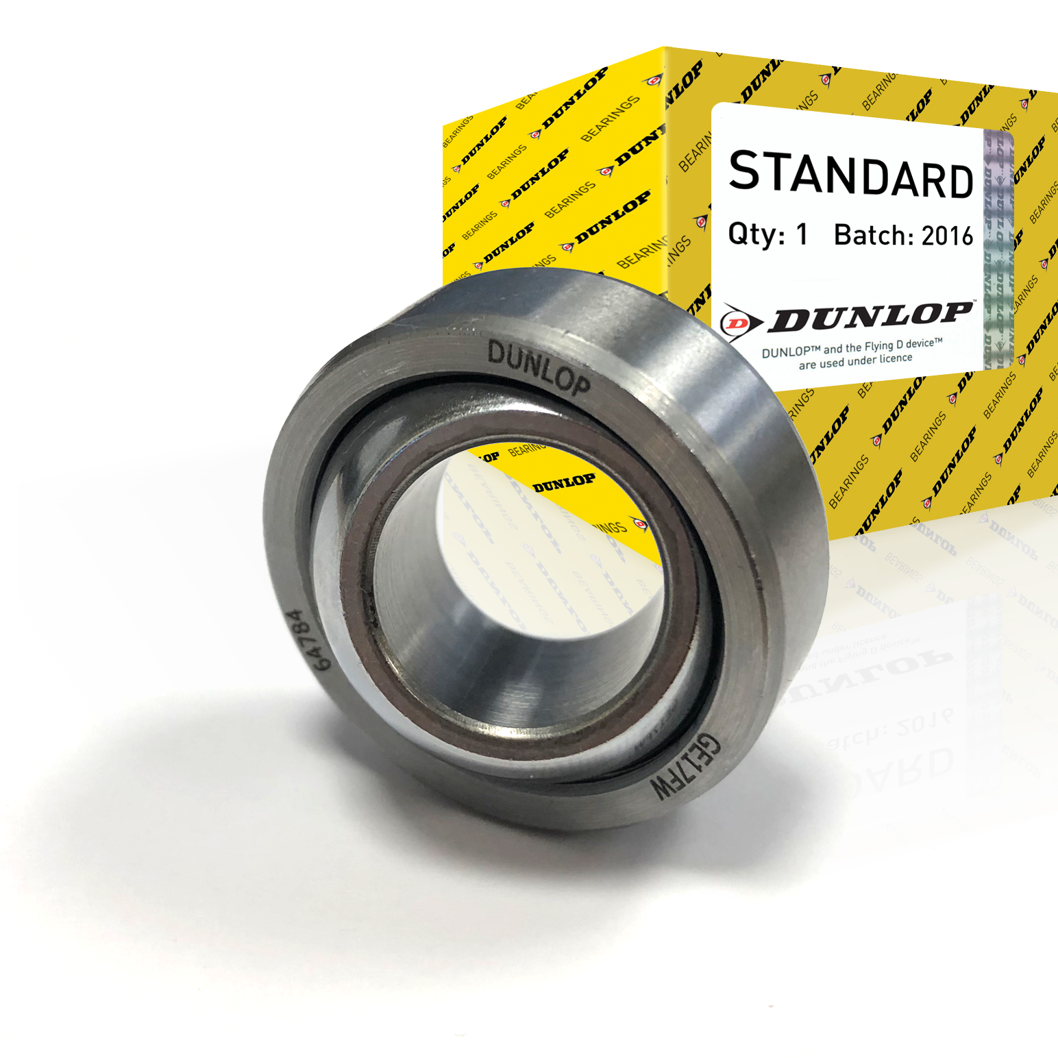 GE15FW 15mm Bore Dunlop Spherical Plain Bearing - Steel / PTFE