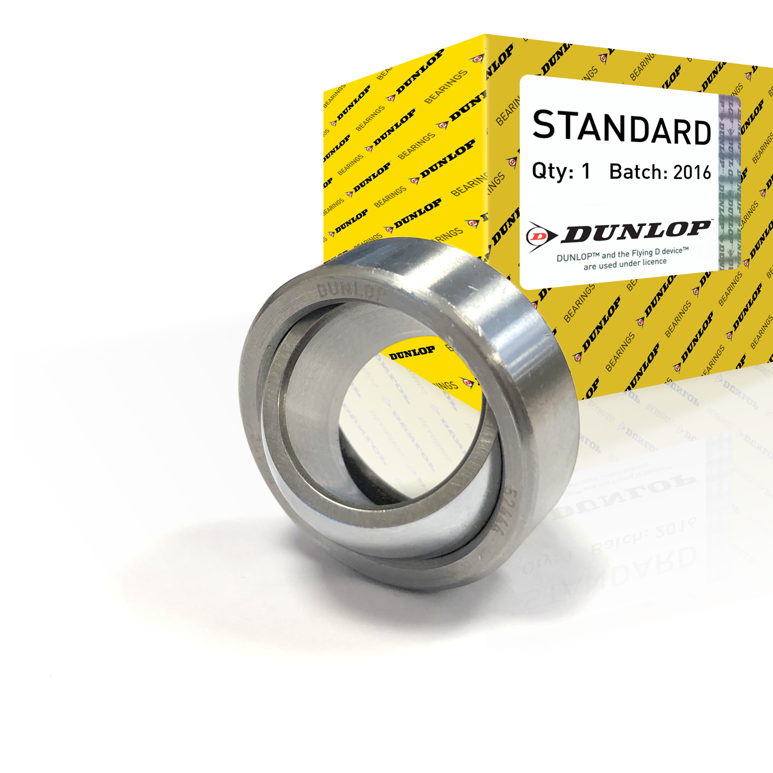 GE17UK-SS 17mm Bore Dunlop Spherical Plain Bearing - Stainless Steel / PTFE