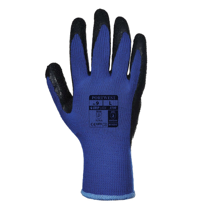 Latex-Griffhandschuh Blau/Schwarz A100B (MEHRFACHPACKUNG)