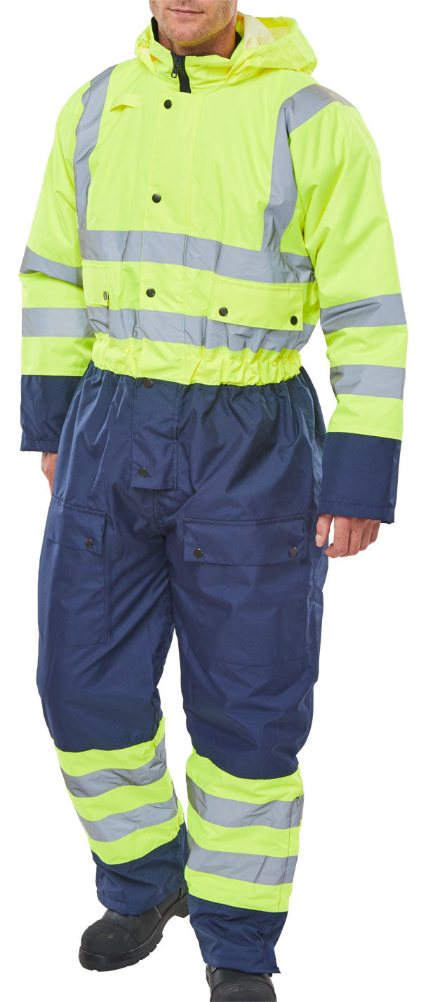 Two Tone Thermal Hi-Vis Waterproof Coverall BD900SYN