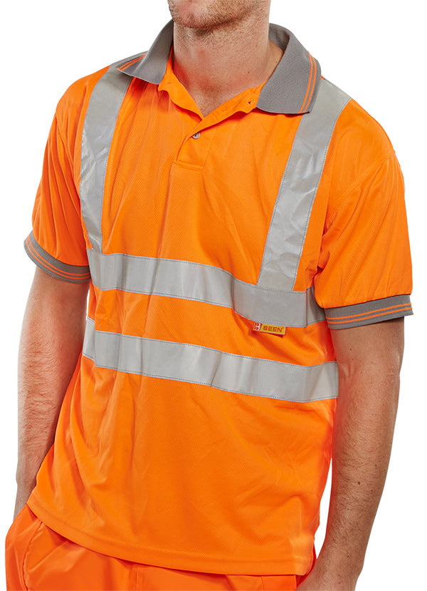 BSeen En ISO Polo Shirt Orange BPKSENOR