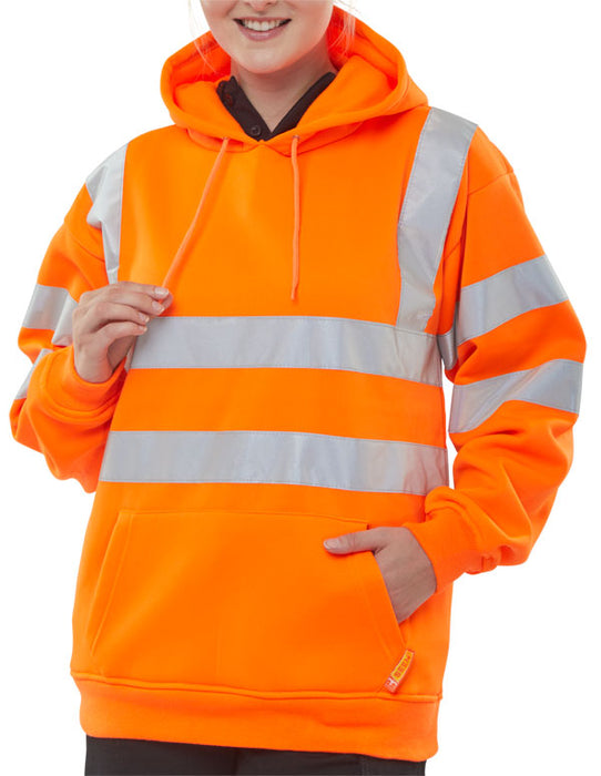 Warnschutz-Sweatshirt mit Kapuze Orange BSSSH25OR