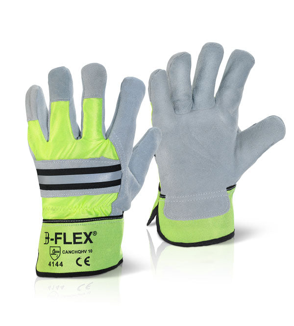 Canadian High Quality High-Vis Gloves Yellow CANCHQHV (MULTI-PACK)
