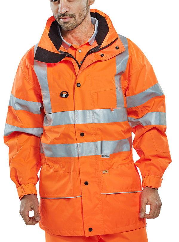 Carnoustie Waterproof Hi-Vis Jacket Orange CAROR