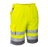 Pantalón corto de polialgodón de alta visibilidad E043 amarillo/gris