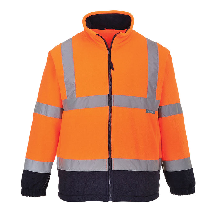 Hi-Vis Two Tone Fleece Orange/Navy F301ON