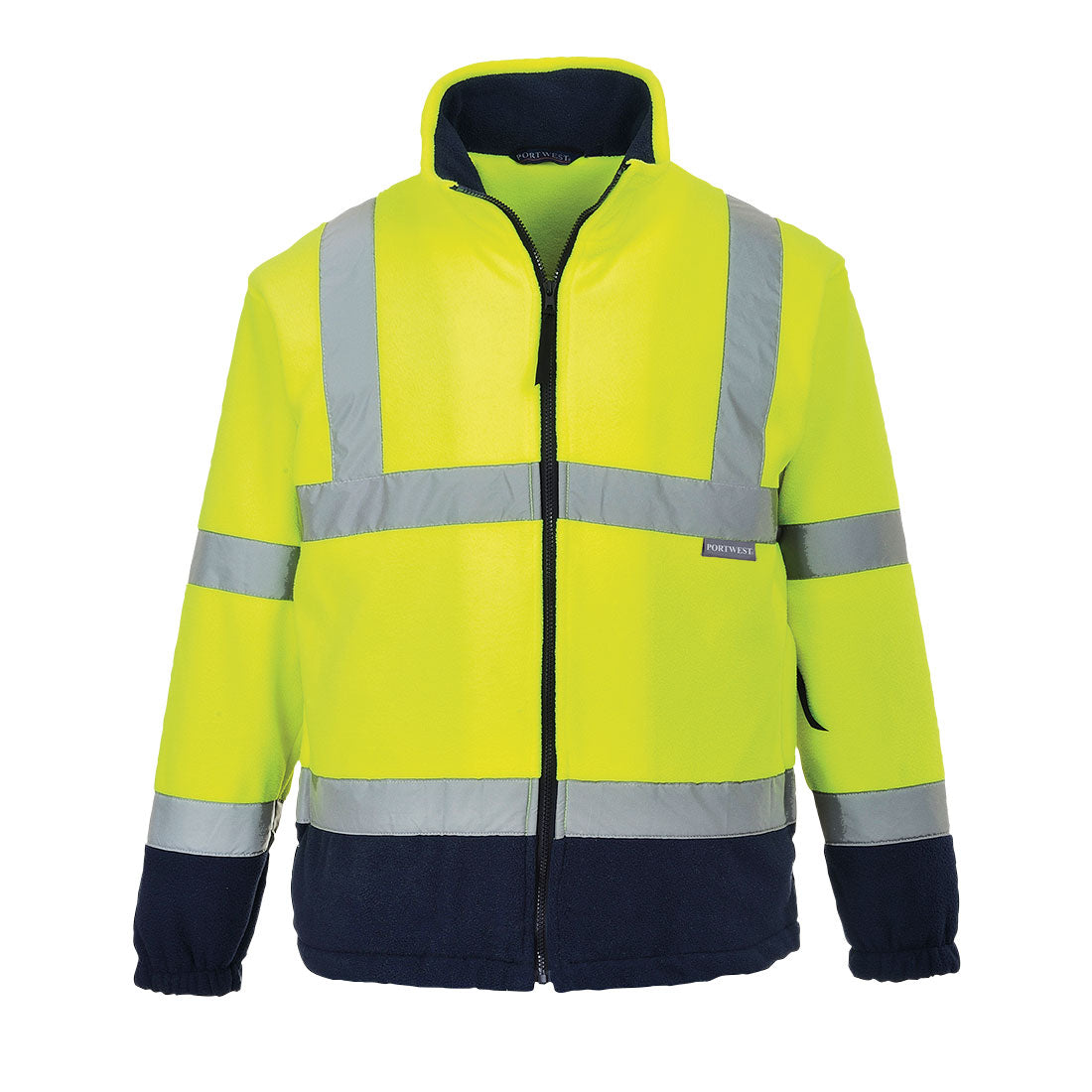 Hi-Vis Two Tone Fleece Yellow/Navy F301YN