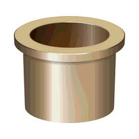 OBF162025 16x20x25mm Sintered Bronze Flanged Oilite Bearing Bush