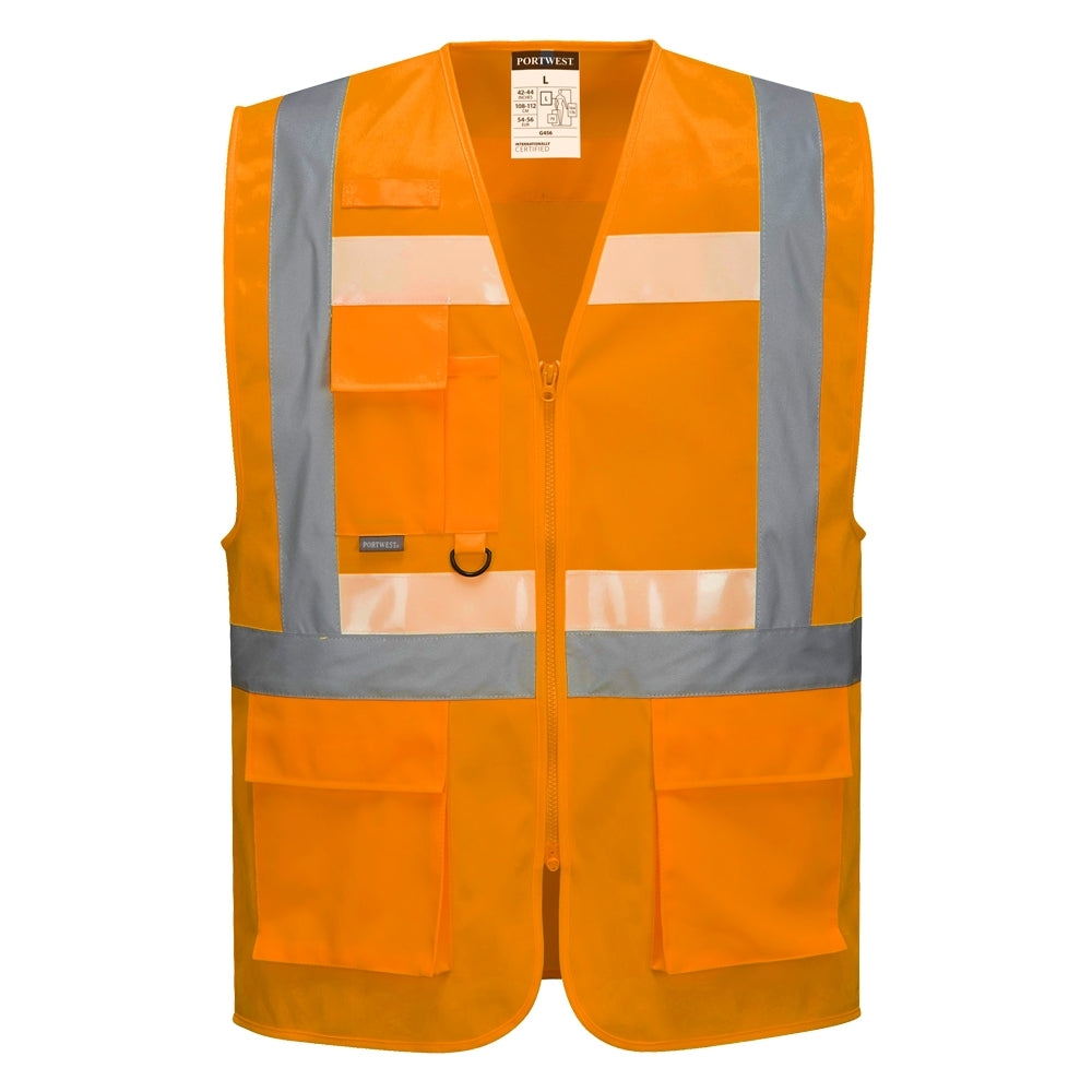 Glowtex Ezee Zip Executive Vest Orange G456