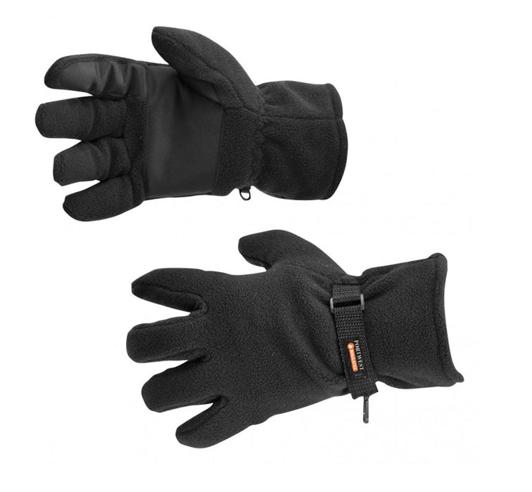 Fleece-Handschuh Insulatex gefüttert Schwarz GL12BK (EINZEL- ODER MEHRERPACKUNG)