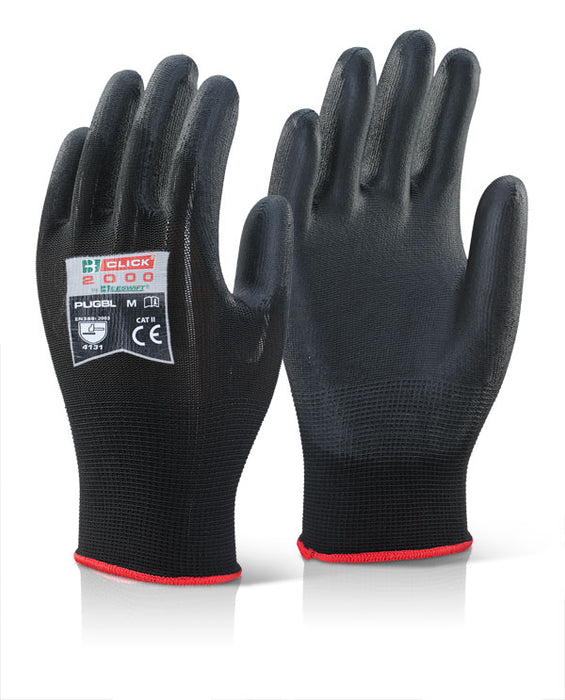 PU Coated Glove Black PUGBL (MULTI-PACK)