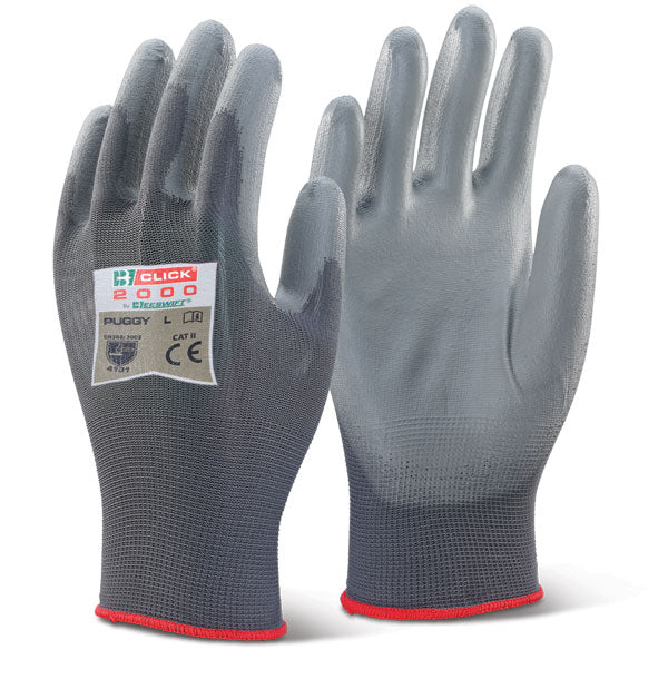 PU Coated Glove Grey PUGGY (MULTI-PACK)