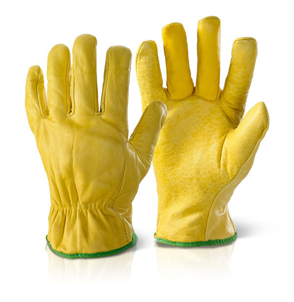 Lined Drivers Glove Yellow QLDG