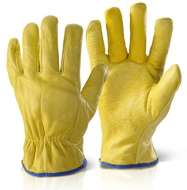 Lined Drivers Glove Yellow QLDG