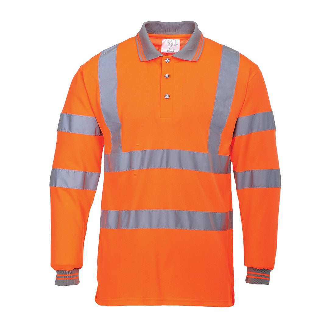 Long Sleeve Hi-Vis Polo Shirt Orange S277OR