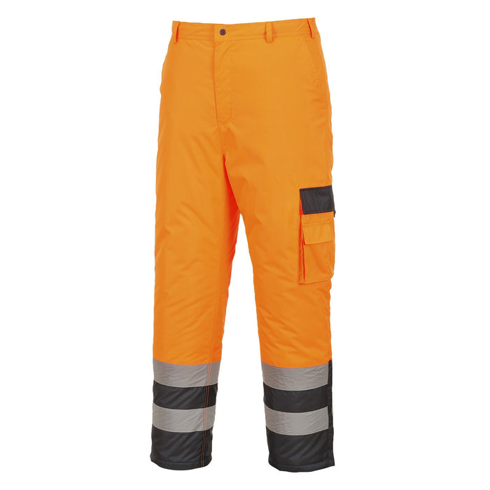 Contrast Hi-Vis Lined Trouser Orange/Navy S686OR