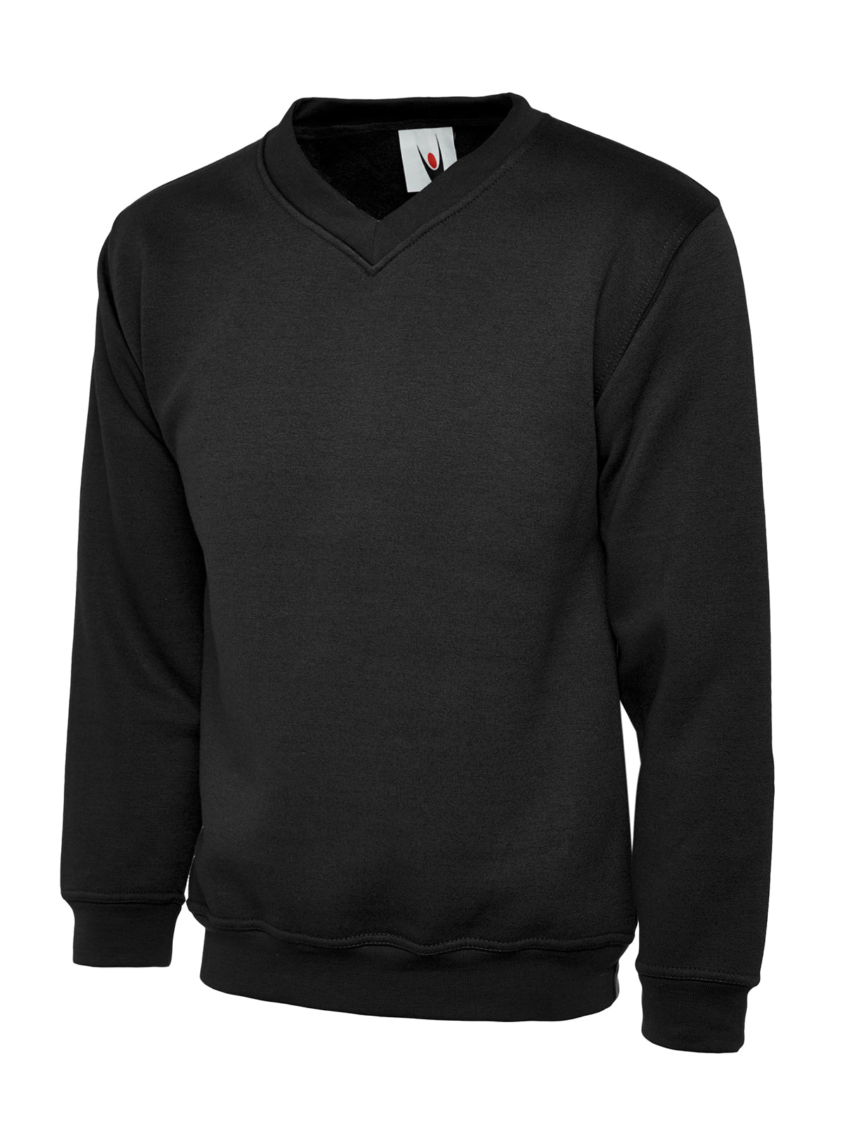 Sudadera Cuello V Premium Negra UC204BK