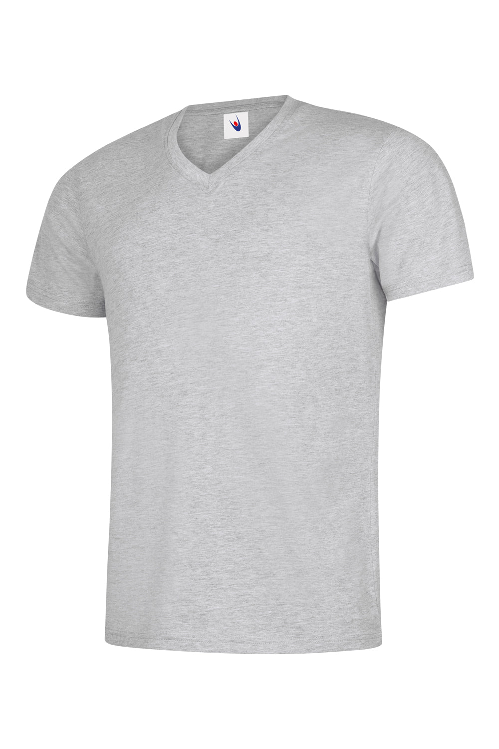 Camiseta Cuello V Hombre Gris Jaspeado UC317HG